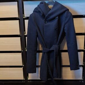 Le Chateau Navy Wool Coat